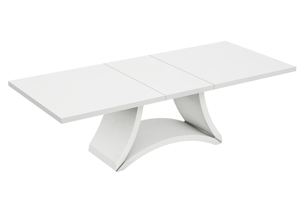 98" White Solid Manufactured Wood Dining Table - Homeroots - Flyclothing LLC