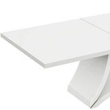 98" White Solid Manufactured Wood Dining Table - Homeroots