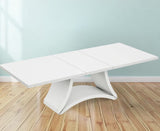 98" White Solid Manufactured Wood Dining Table - Homeroots