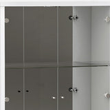 68" Silver and White Display Stand with One drawer - Homeroots - Flyclothing LLC