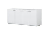 72" White Buffet Table with Four Doors - Homeroots