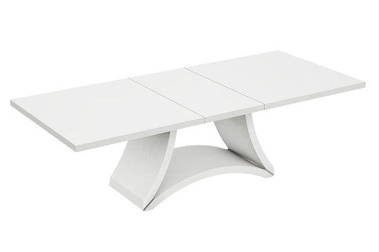 Seven Piece White Dining Set with Six Chairs - Homeroots