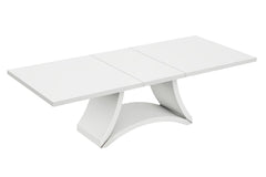 Seven Piece White Dining Set with Six Chairs - Homeroots