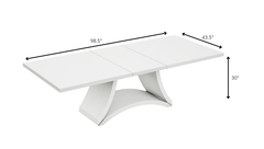 Seven Piece White Dining Set with Six Chairs - Homeroots