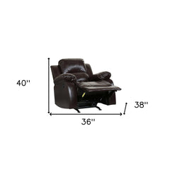 36" X 38" X 40" Brown  Chair - Homeroots