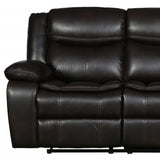86" Brown Faux Leather Sofa With Black Legs - Homeroots - Flyclothing LLC
