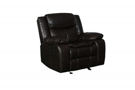 42" Brown  Reclining Chair - Homeroots