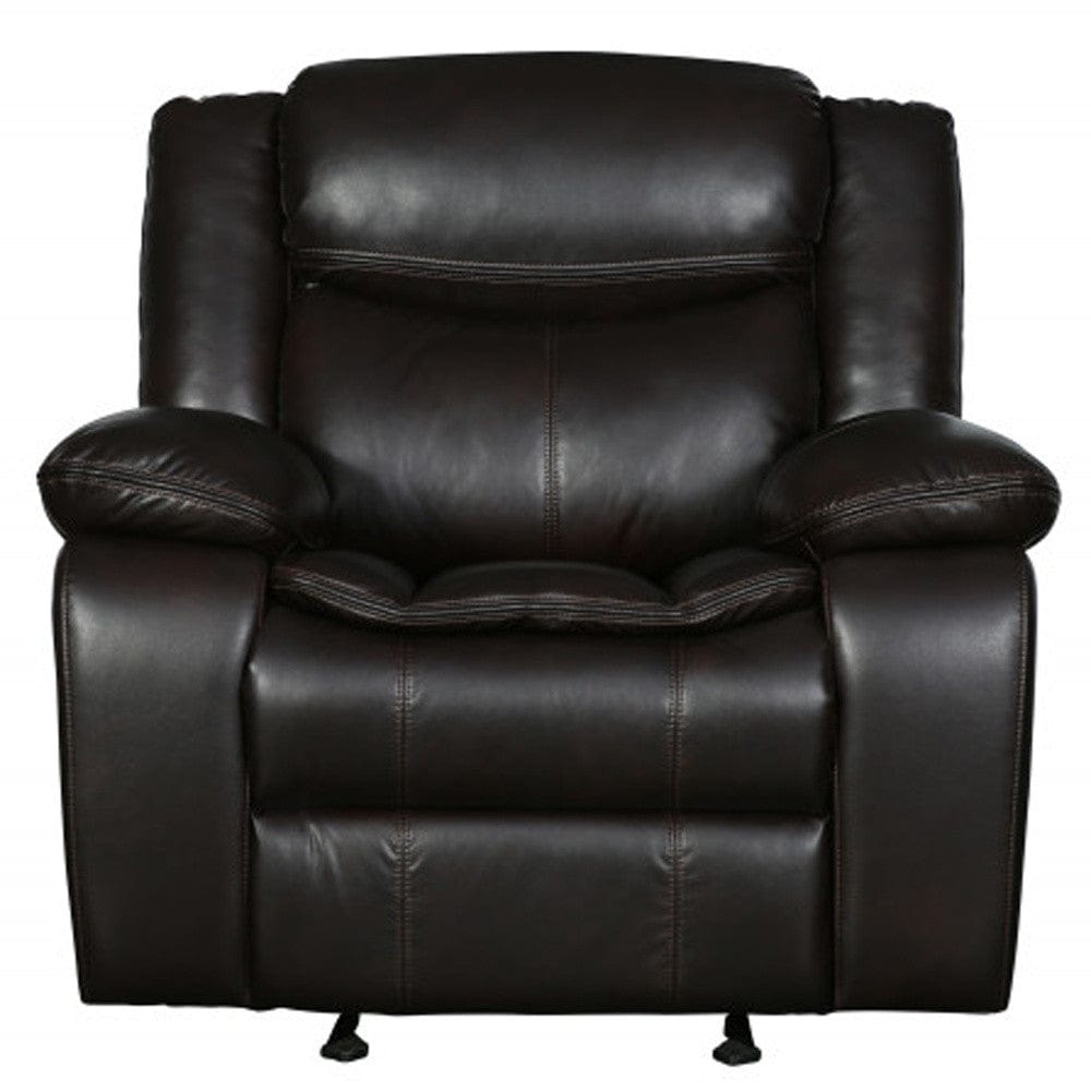 42" Brown  Reclining Chair - Homeroots