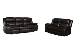 Two Piece Indoor Brown Microsuede Five Person Seating Set - Homeroots