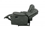 Gray Polyester Blend Reclining U Shaped Three Piece Corner Sectional With Console - Homeroots - Flyclothing LLC