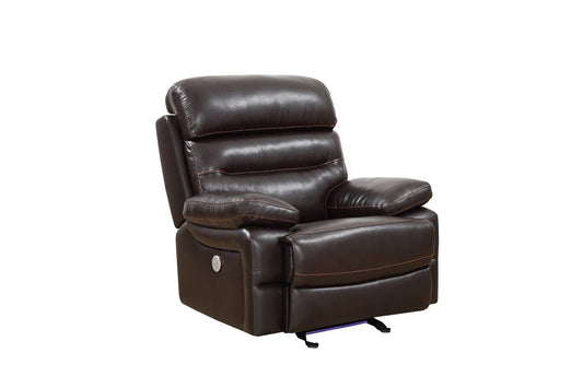 43" X 40" X 41" Brown  Power Reclining Chair - Homeroots