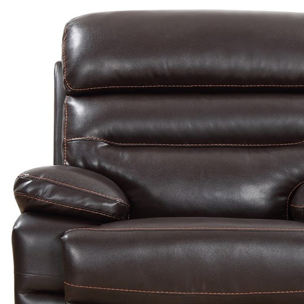 43" X 40" X 41" Brown  Power Reclining Chair - Homeroots