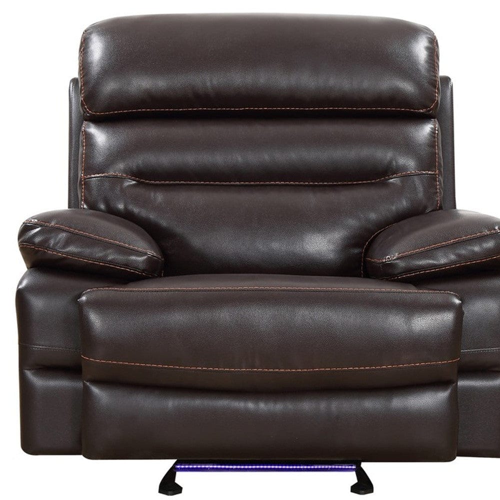43" X 40" X 41" Brown  Power Reclining Chair - Homeroots