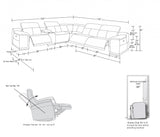 Camel Italian Leather Power Reclining U Shaped Six Piece Corner Sectional With Console - Homeroots - Flyclothing LLC
