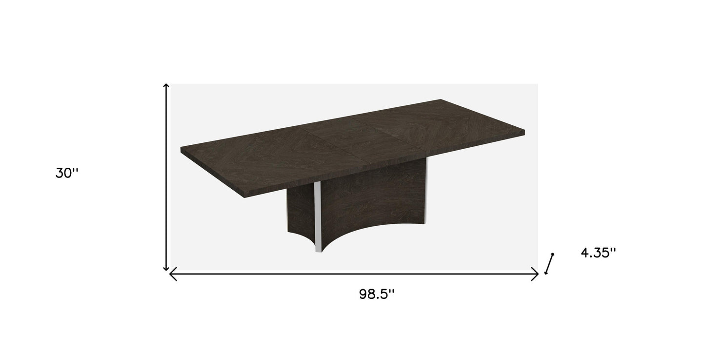 99" Gray Brown Solid Wood Dining Table - Homeroots - Flyclothing LLC