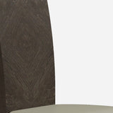Set of Two Gray And Espresso Upholstered Dining Side Chairs - Homeroots