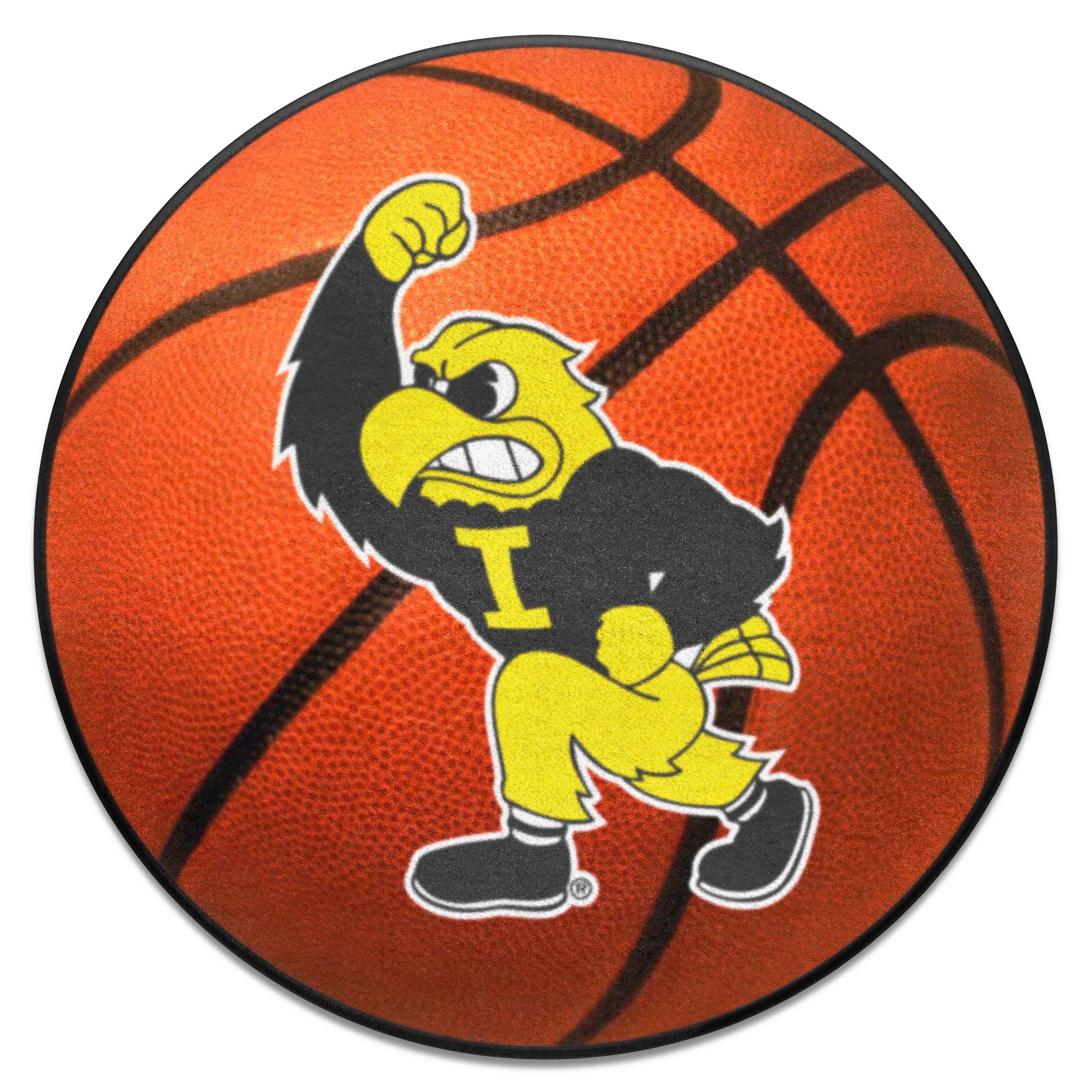 Iowa Hawkeyes Basketball Rug - 27in. Diameter - Iowa