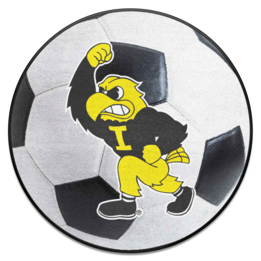 Iowa Hawkeyes Soccer Ball Rug - 27in. Diameter - Iowa