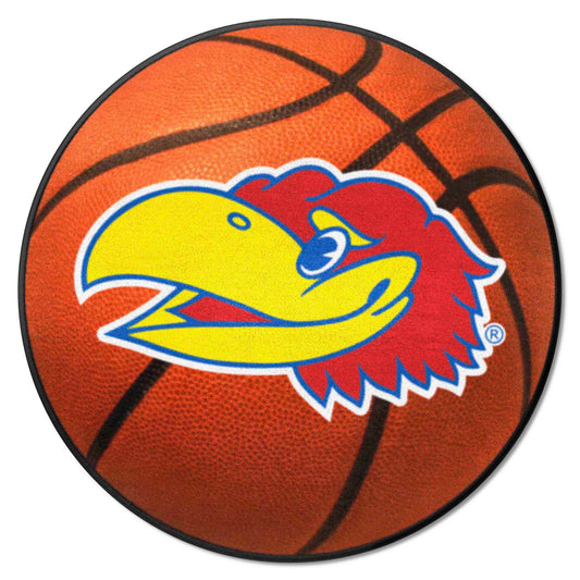 Kansas Jayhawks Basketball Rug - 27in. Diameter - Kansas