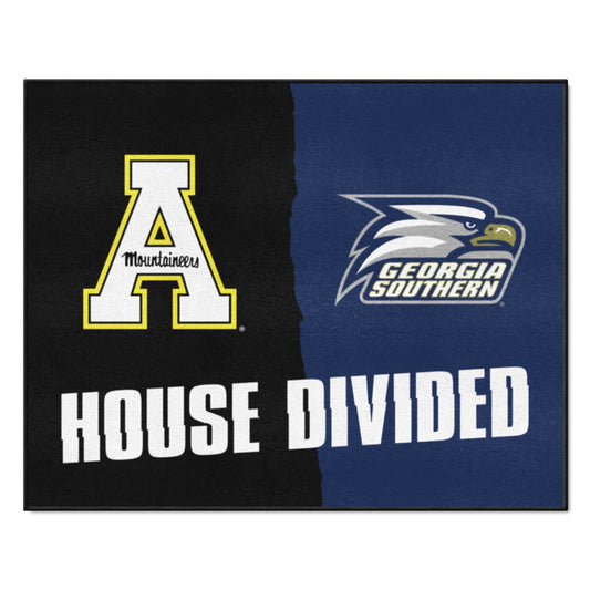 Appalachian State Mountaineers House Divided Rug - 34 in. x 42.5 in. - House Divided - Appalachian State / Georgia Southern