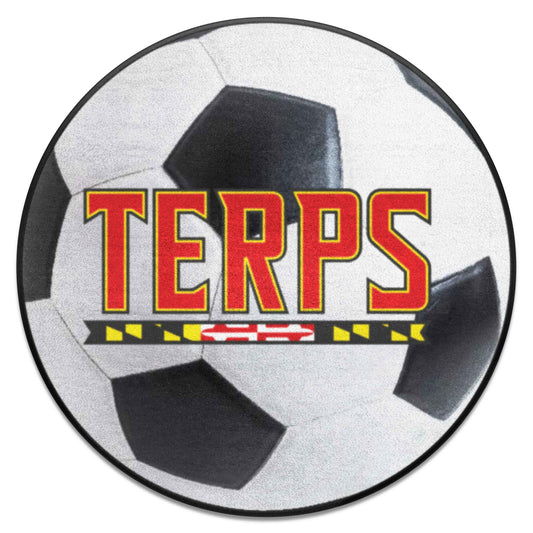 Maryland Terrapins Soccer Ball Rug - 27in. Diameter - Maryland