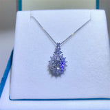 5 Carat Moissanite 925 Sterling Silver Pendant Necklace - Trendsi