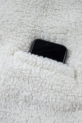 Fuzzy One Button Long Sleeve Jacket - Trendsi - Flyclothing LLC