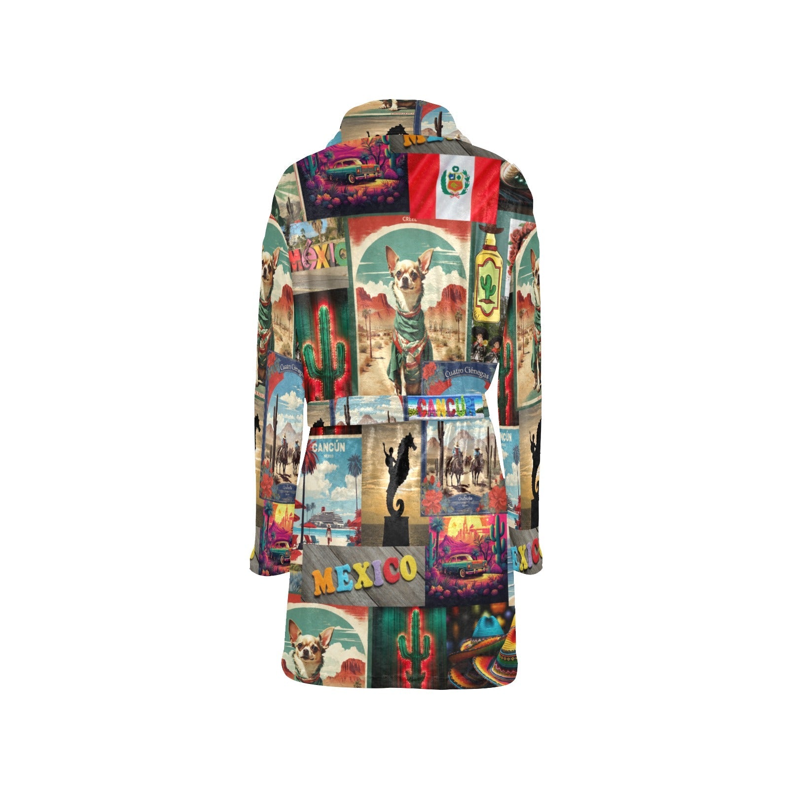 Baha Ranch Colores de Mexico The Love of Mexico Fleece Robe