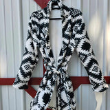 Baha Ranch Black Aztec Women's Western Bath Robe