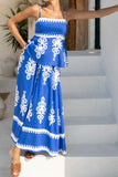 Printed Square Neck Cami and Wide Leg Pants Set - Trendsi