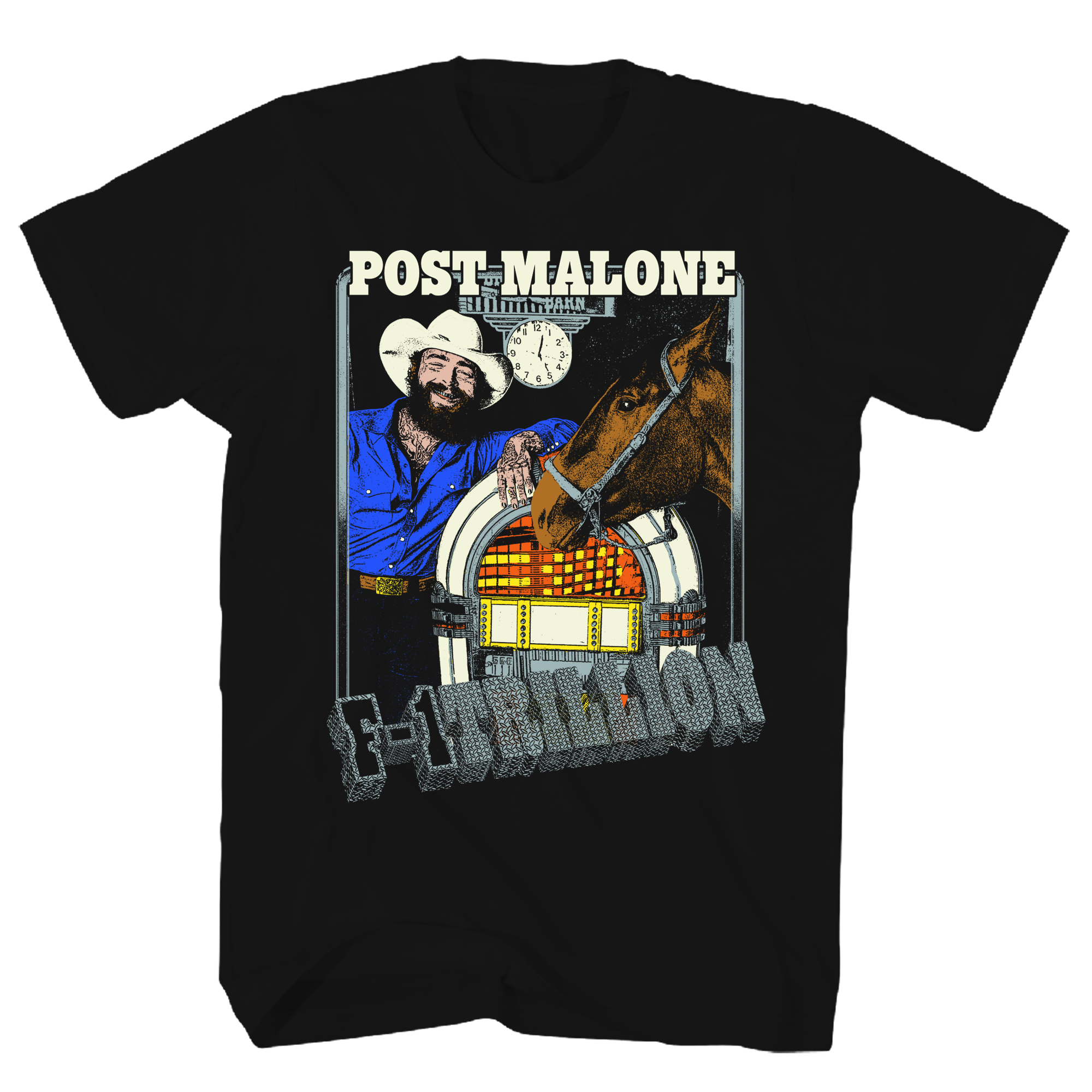 POST MALONE F1 TRILLION BLACK TEE