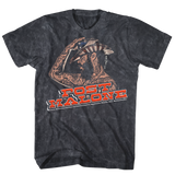 POST MALONE SIDE PROFILE BLACK MINERAL WASH T-SHIRT/S