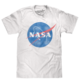 Distressed NASA Logo T-Shirt - White