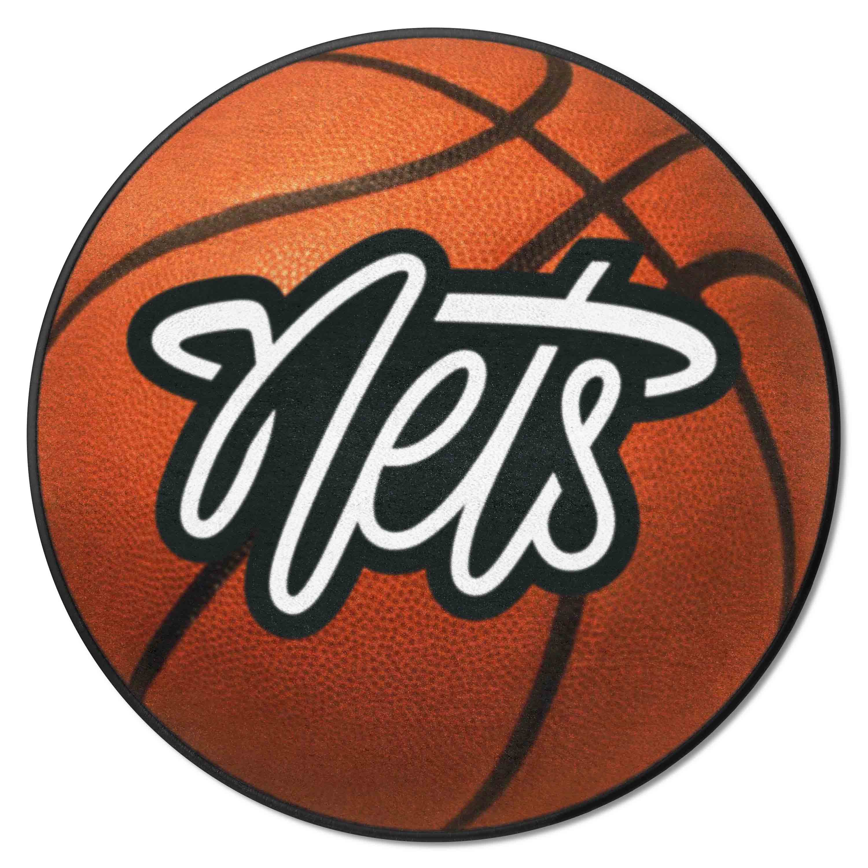 Brooklyn Nets Basketball Rug - 27in. Diameter - Brooklyn Nets