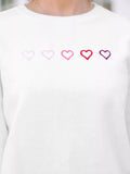 Heart Embroidered Oversized Sweatshirt - Trendsi - Flyclothing LLC