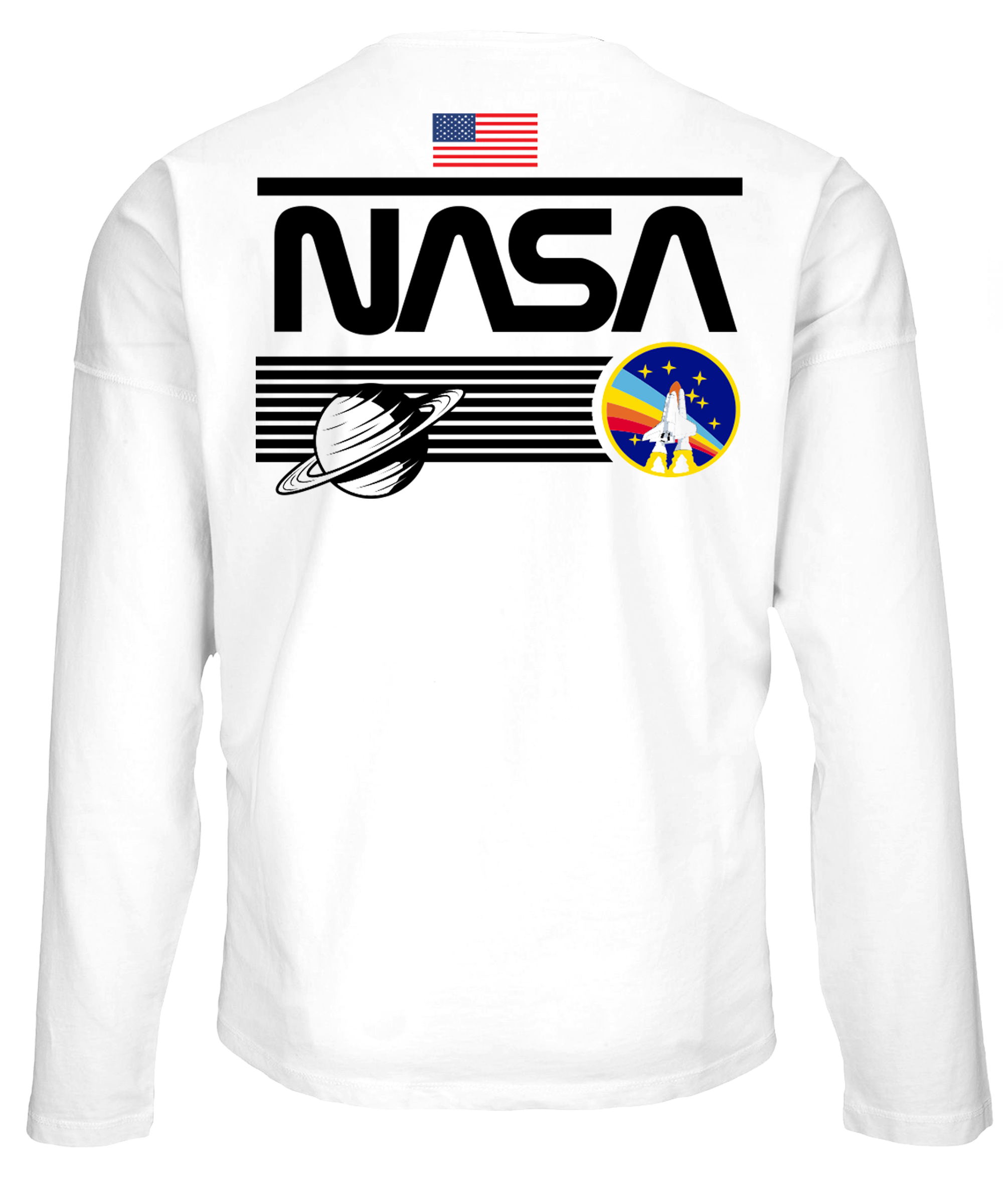 NASA Shuttle Long Sleeve T-Shirt - White