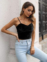Sweetheart Neck Cropped Cami - Trendsi - Flyclothing LLC