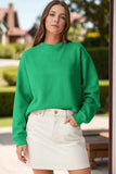 Round Neck Long Sleeve Sweatshirt - Trendsi - Flyclothing LLC