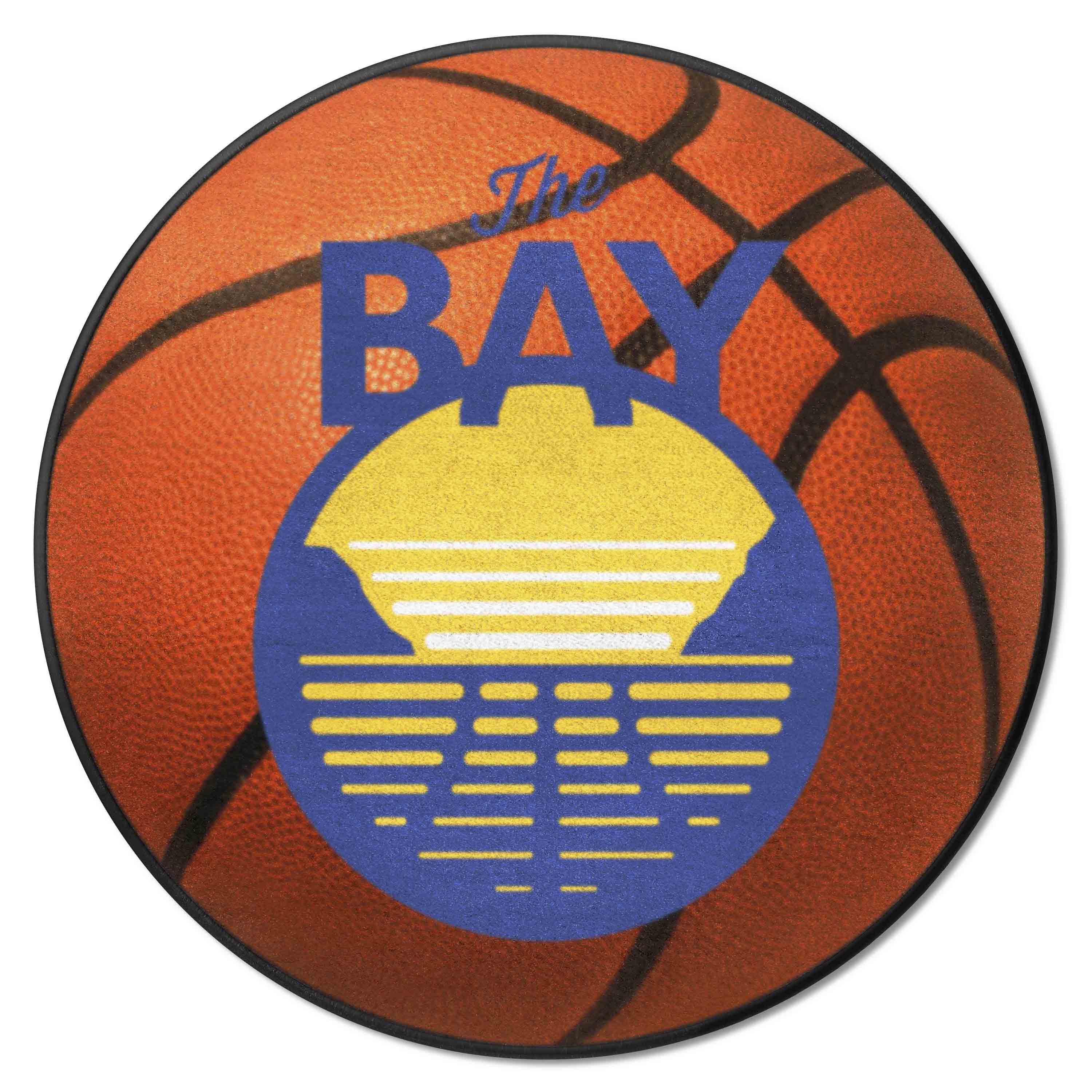 Golden State Warriors Basketball Rug - 27in. Diameter - Golden State Warriors