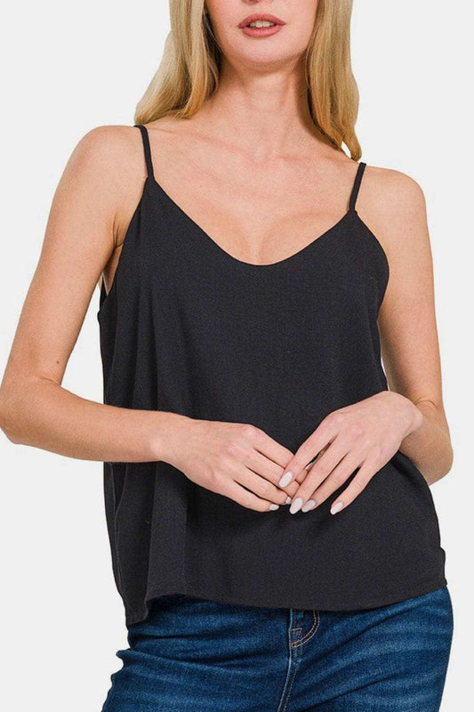 Zenana Two Layered Spaghetti Strap Cami - Trendsi - Flyclothing LLC