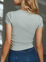 Graphic Round Neck Short Sleeve T-Shirt - Trendsi - Flyclothing LLC