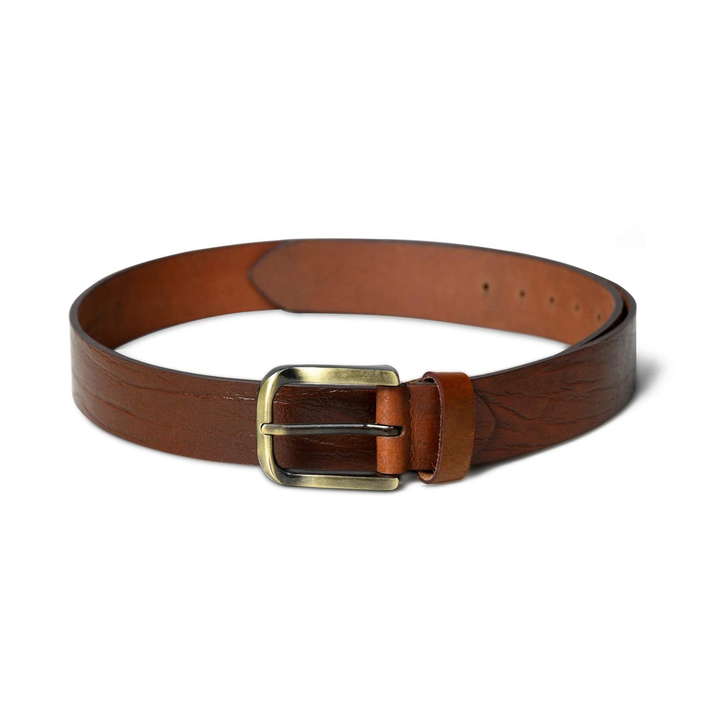 Vibrant Brown Pin Buckle Belt - Classy Leather Bags - Flyclothing LLC