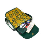 Vibrant Heritage Ajrakh Satchel - Classy Leather Bags - Flyclothing LLC