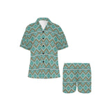 Baha Ranch Turquoise Aztec Western Women's Pajama Set