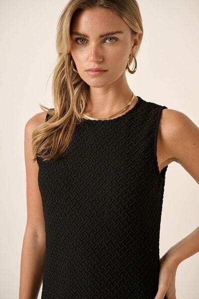 Mittoshop Side Slit Round Neck Sleeveless Dress - Trendsi - Flyclothing LLC