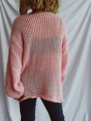 Boat Neck Dropped Shoulder Sweater - Trendsi