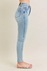 Judy Blue Full Size Mr Tummy Control Vintage Wash Skinny Jeans Plus Size - Trendsi - Flyclothing LLC