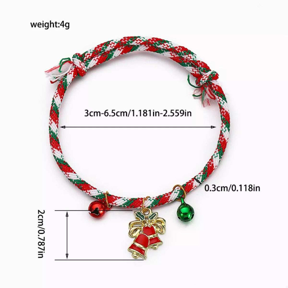 Christmas Charm Braided Rope Bracelet - Trendsi - Flyclothing LLC