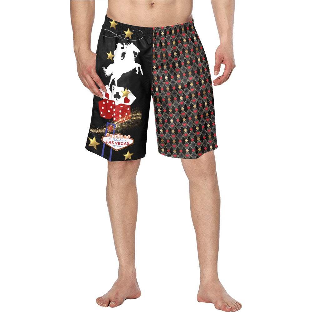 Baha Ranch Rodeo Vegas Men's Western Swim Trunks Shorts - Baha Ranch Western Wear - Flyclothing LLC