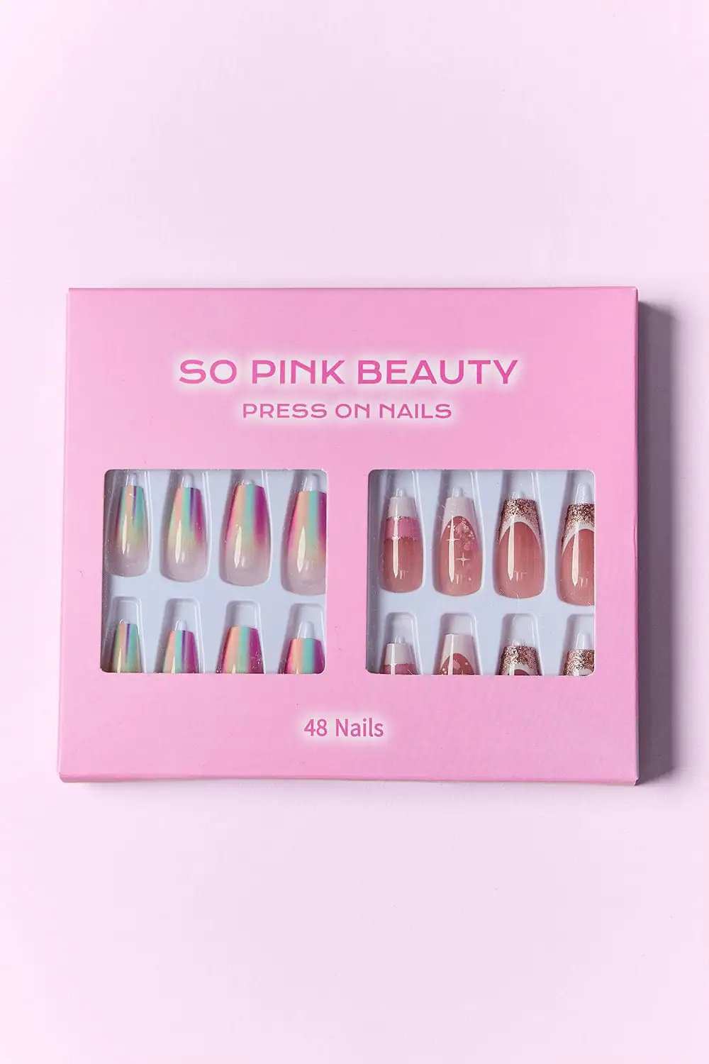 SO PINK BEAUTY Press On Nails 2 Packs - Trendsi - Flyclothing LLC